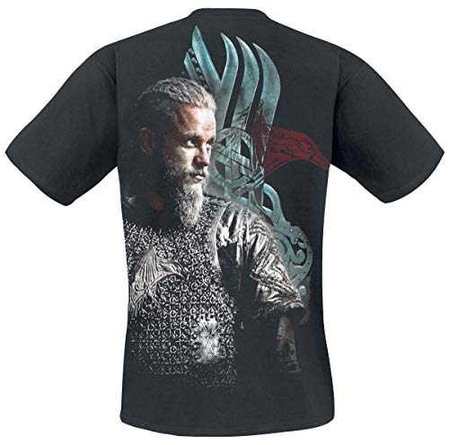 Vikings Ragnar Face T-Shirt schwarz XL - 2