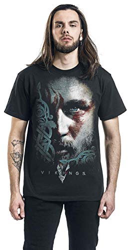 Vikings Ragnar Face T-Shirt schwarz XL - 4
