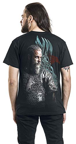 Vikings Ragnar Face T-Shirt schwarz XL - 5