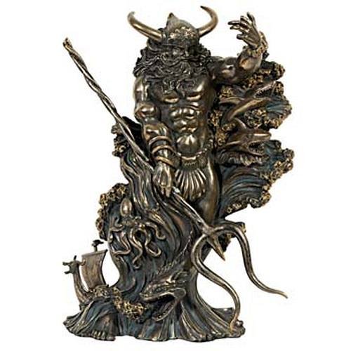 Aegir Figur aus Bronze Metall - Wikinger und Germanen Mythologie