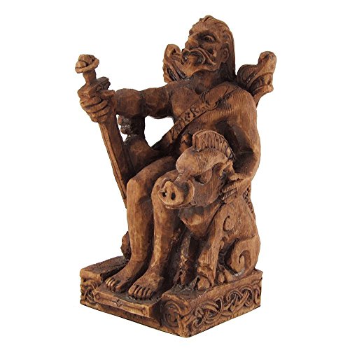 Freyr Skulptur aus der nordischen Mythologie aus Holz