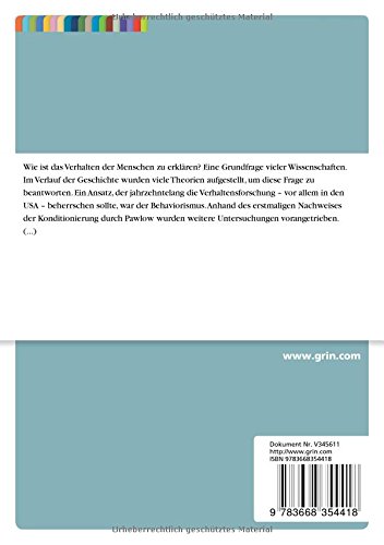 Grundzüge des Behaviorismus von Watson und Skinner. Das Little-Albert Experiment - 2