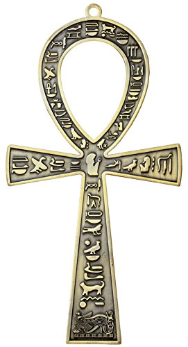 NileCart™ 21,6 cm großes ägyptisches Ankh-Kreuz aus Metall, hergestellt in Ägypten (antikes Messing)