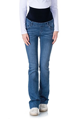 bellybutton Maternity Damen Jeans Bootcut mit Überbauchbund Umstandsjeans, Blau (Blue 0013), 32 - 