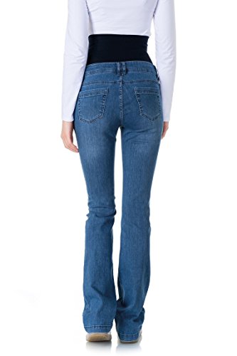 bellybutton Maternity Damen Jeans Bootcut mit Überbauchbund Umstandsjeans, Blau (Blue 0013), 32 - 