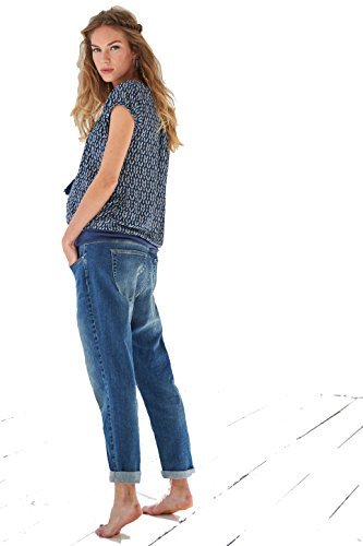 Queen Mum Umstandsjeans Relaxed Loose-Fit blau