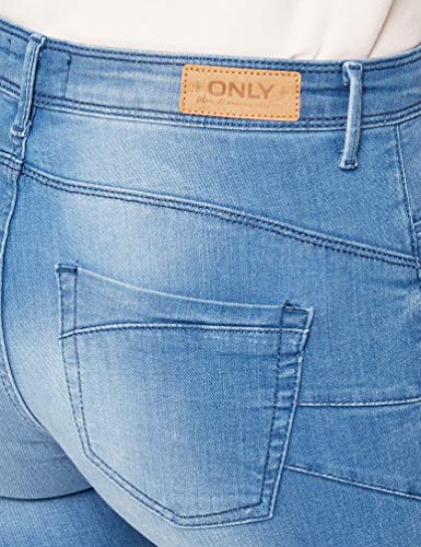 ONLY Damen Skinny Jeans Onlallan Reg Pushup SK Jea SOOS1145 Noos, Blau (Light Blue Denim Light Blue Denim), W25/L30 - 