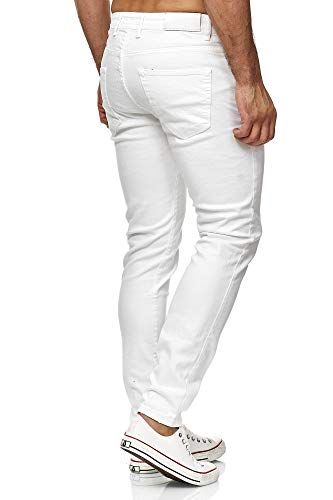 Red Bridge Herren Jeans Hose Slim-Fit Röhrenjeans Denim Colored (Weiß, W30 L34) - 