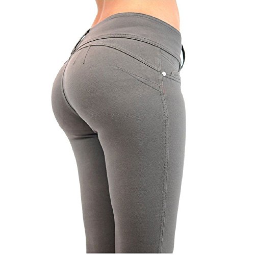 BAINA Damen Hose Skinny Röhre Push up Hose Stretch Slimfit Jeggings Leggings Stretch Röhrenjeans Jeans - 