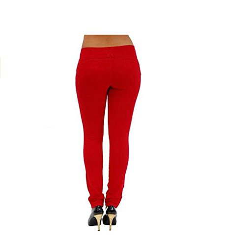 BAINA Damen Hose Skinny Röhre Push up Hose Stretch Slimfit Jeggings Leggings Stretch Röhrenjeans Jeans - 