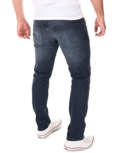 Yazubi Jeans Herren Akon Slim - Jeans Hosen für Männer - dunkel Blaue Denim Stretch Hose Jeanshose Regular, Blau (Outer Space 194009), W29/L30 - 
