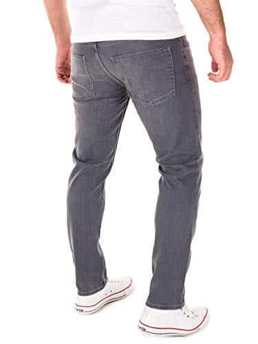 Yazubi Herren Jeans Akon Slim - Jeans Hosen für Männer - Schwarze Vintage Denim Stretch Hose Jeanshose Regular, Grau (Tornado 183907), W29/L30 - 