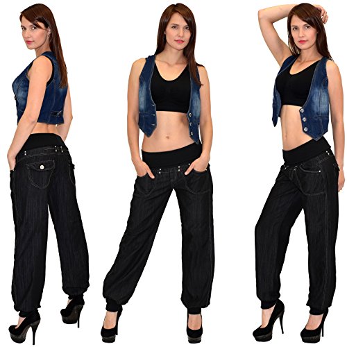 ESRA Damen Jeans Hose Haremshose Pumphose Boyfriendhose Boyfriend Jeanshose J132 - 