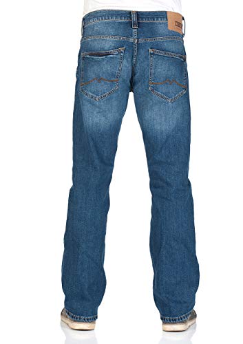 MUSTANG Herren Jeans Oregon - Bootcut - Blau - Denim Blue - Medium Blue - Mid Blue, Größe:W 32 L 36, Farbe:Medium Blue (1006280-702) - 