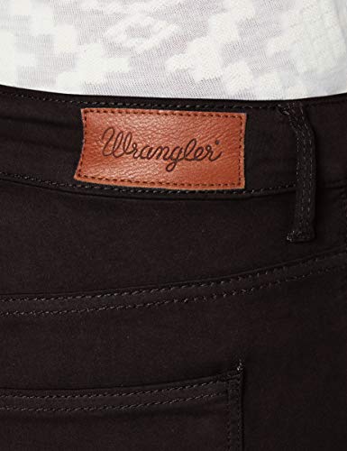 Wrangler Damen Skinny Crop Straight Leg Hose, Schwarz (Black 100), W24/L32 - 