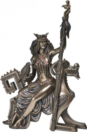 Frigg Gemahlin des Odin bronziert Figur Sammelfigur