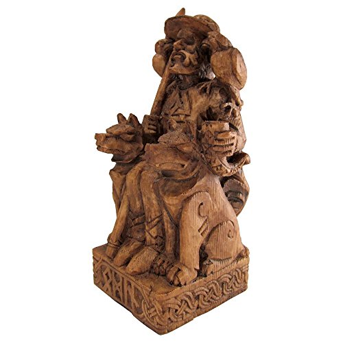Dryad Design Weihnachten Design sitzen nordischen Gott Odin Statue Holz-Finish