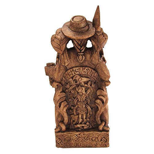 Dryad Design Weihnachten Design sitzen nordischen Gott Odin Statue Holz-Finish - 