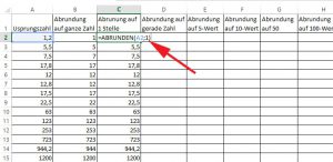 excel abrunden 1 nachkommastelle