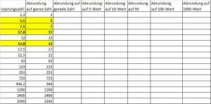 excel abrunden rundungsfehler