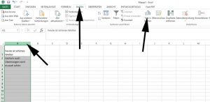 excel spalte trennen