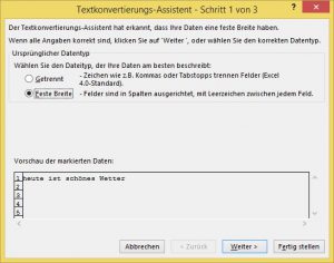 excel zelle trennen text in spalten