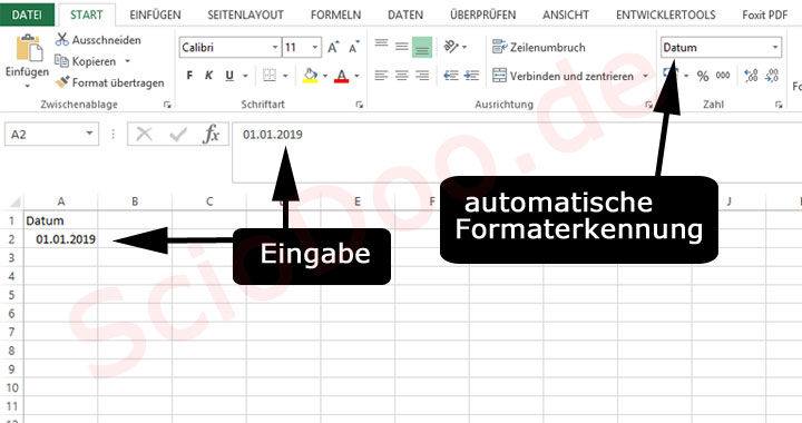 Excel Datum fortlaufend mit Wochentag - So gehts - ScioDoo