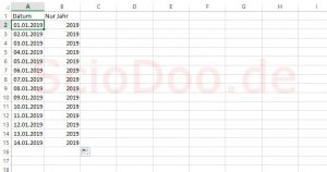 excel datum liste jahr ausgeben