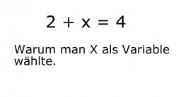 warum x als variable