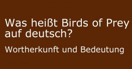 was heißt birds of prey auf deutsch übersetzt bedeutung wortherkunft