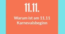 warum ist am 11.11 karnevalsbeginn