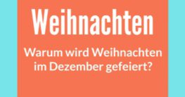 warum wird weihnachten im dezember gefeiert