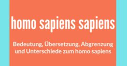 homo sapiens sapiens bedeutung übersetzung unterschied homo sapiens