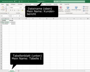 excel zelle vollständiger name