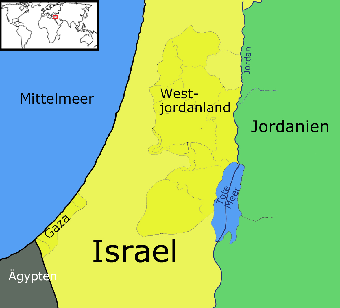 wo liegt israel