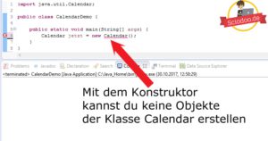 Java-Klasse-Calendar-Konstruktor
