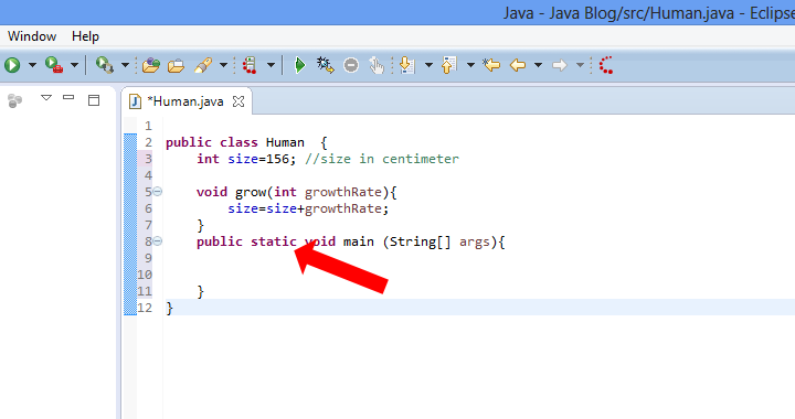 Java-Programm-main-Methode-static