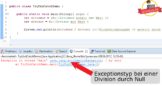 So verwendest du try und catch Blöcke im Java Programm
