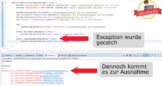So verwendest du try und catch Blöcke im Java Programm