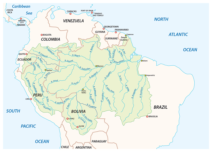 amazonien karte