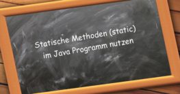 statische methoden java programmierung static