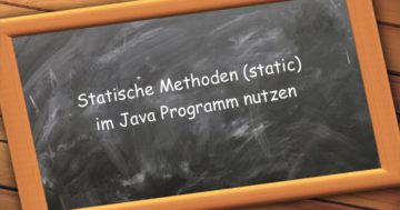 statische methoden java programmierung static