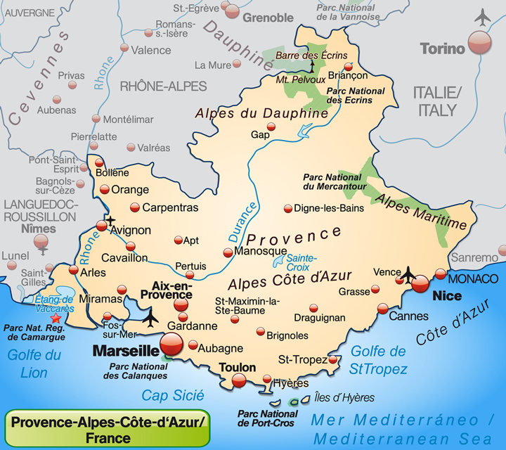 Provence karte