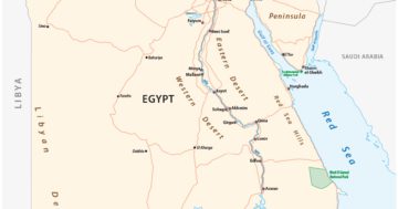 Ägypten Karte mit den wichtigsten Städten
