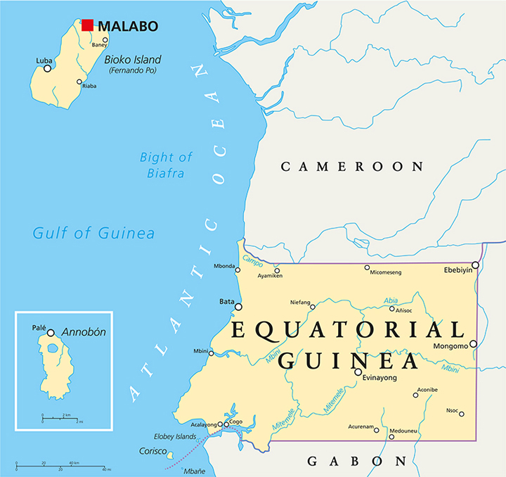 Äquatorialguinea karte