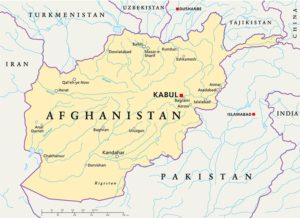 Afghanistan Landkarte mit Grenzen und Nachbarn
