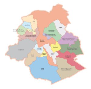 Schaerbeek bzw. Schaarbeek liegt in der Metropolregion Brüssel nordöstlich der Hauptstadt Brüssel