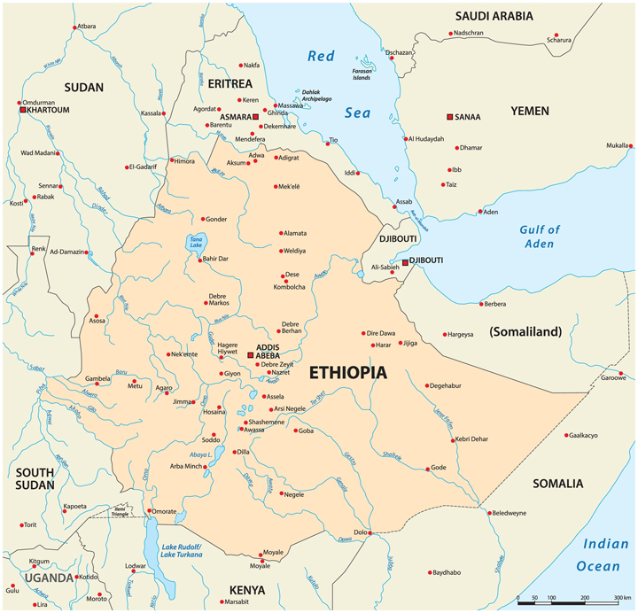 äthiopien karte