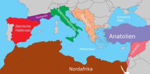 Regionen im Mittelmeerraum