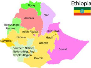 verwaltungskarte gliederung äthiopiens